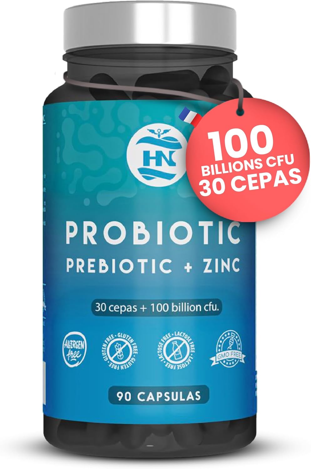 Probiotics & Prebiotics – 100 Billion CFUs – 30 Bacterial Strains Prebiotics & Probiotics with Zinc + Inulin for Immune Support Probiotic Gut Flora (90) Probiotics & Prebiotics – 100 Billion CFUs – 30 Bacterial Strains Prebiotics & Probiotics with Zinc + Inulin for Immune Support Probiotic Gut Flora (90)