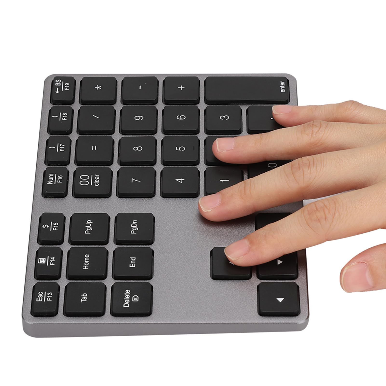 Tastierino numerico, tastiera, tastiera ricaricabile, mini tastiera 5.0 per notebook, per laptop desktop, per(grigio ferro)