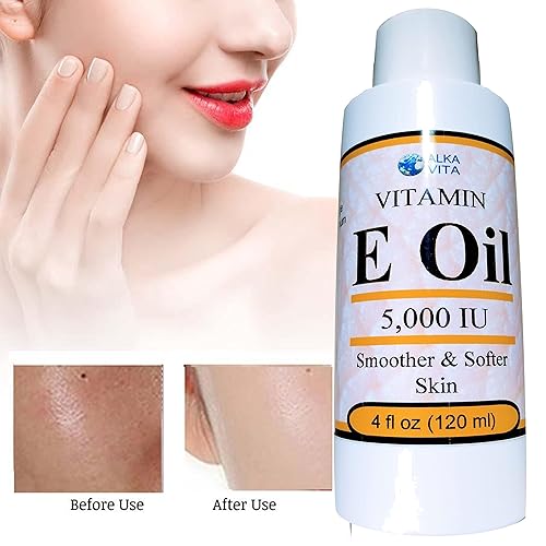 Miniatura 3 de Aceite de vitamina E 5,000 UI de uso tópico para la cara y el cuerpo Hidratante de tamaño más grande 4 onzas Ingredientes naturales orgánicos