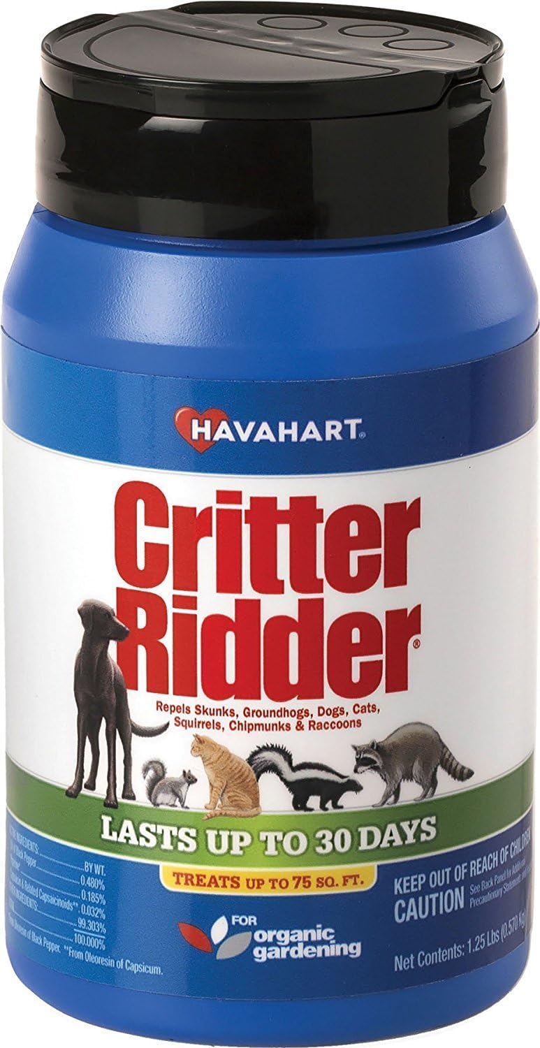 Havahart Critter Ridder 3141 Animal Repellent, 1.25 pound Granular Shaker