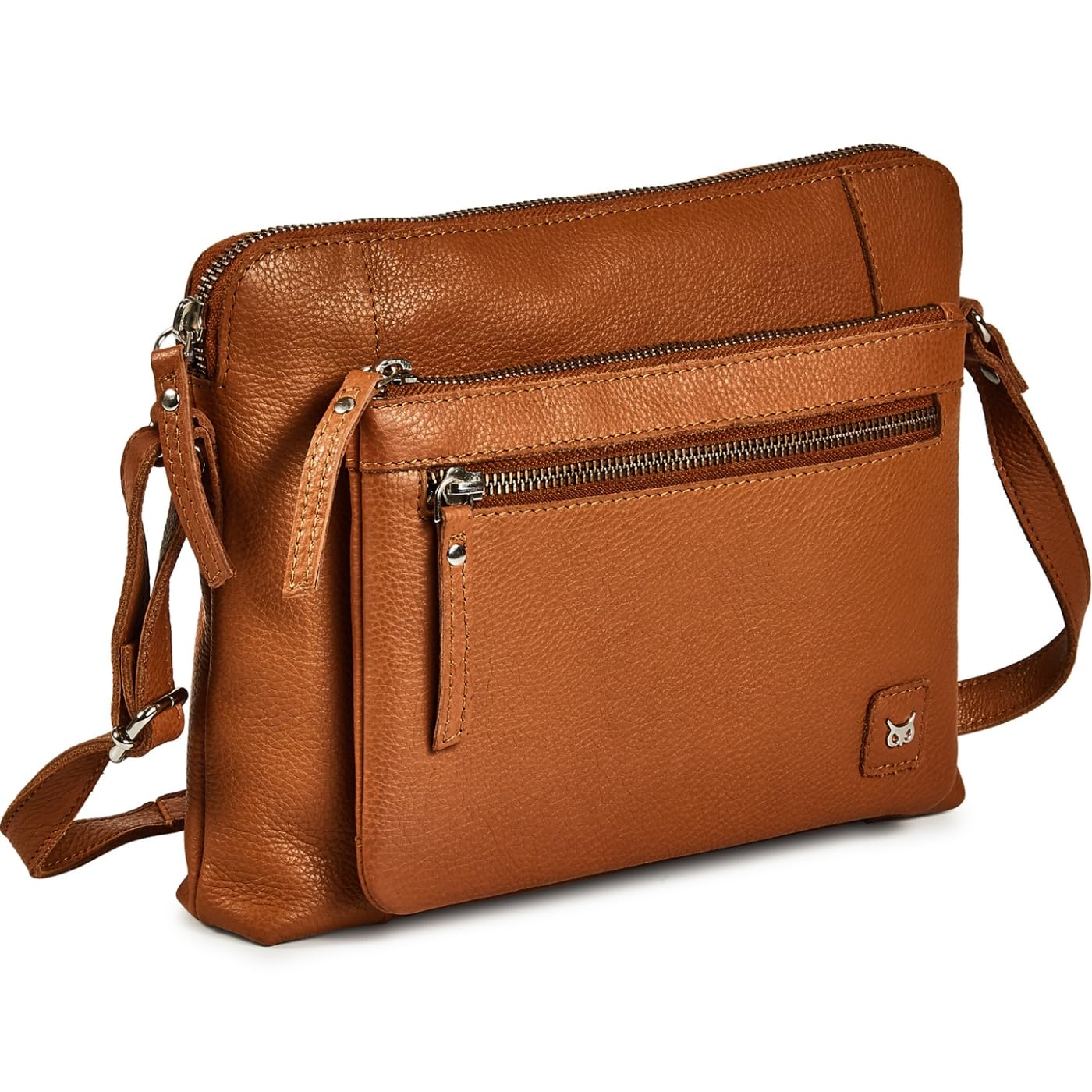 Wise Owl Accessories Small Soft Pebbled Real Leather Crossbody Handbags Purses Sling Crossover Shoulder Bag