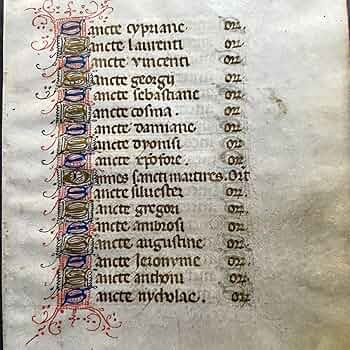 15世紀 フランス 時祷書 零葉 装飾写本 羊皮紙 Amazon.co.jp: 15世紀 フランス 羊皮紙 時祷書 零葉 写本 : おもちゃ