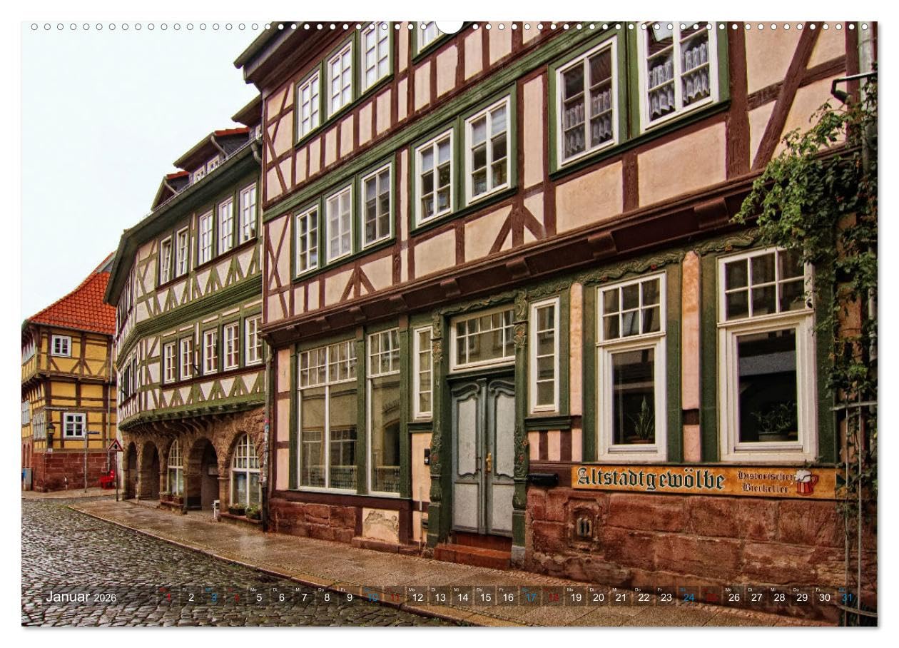 Stadtansichten Nordhausen (Wandkalender 2026 DIN A2 quer), CALVENDO Monatskalender: Die Kreisstadt in Thüringen besticht durch ihre schönen Fachwerkhäuser und ihre Kirchen.