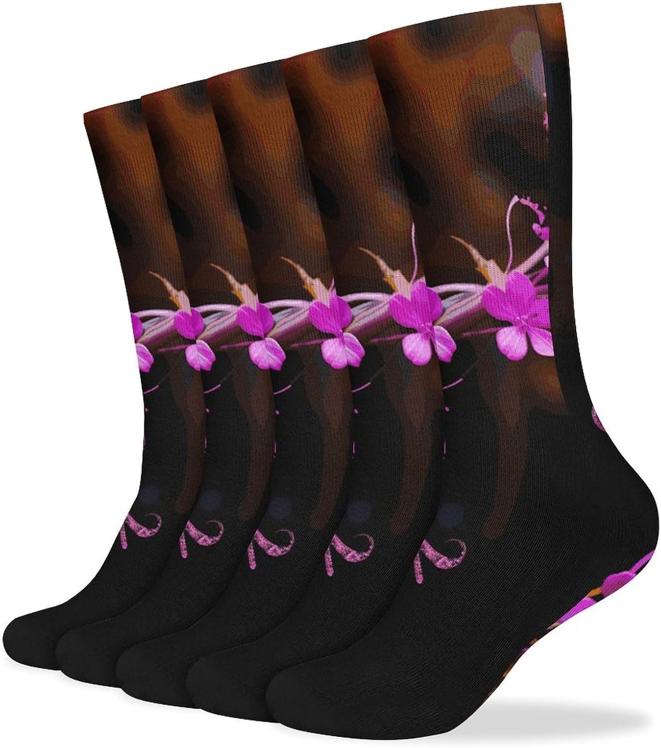 Nice Butterfly Knee High Socks Cozy Knee High Socks Soft Mid-Length Sock for All Seasons Daily Wear Adult