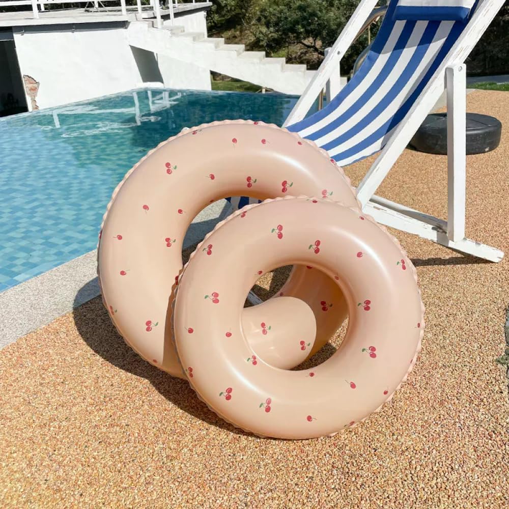 Kids Thicken Swim Ring Beach Water Sports Float Cherry Floating Ring Swimming Pool Life Ring Summer - Color Size60