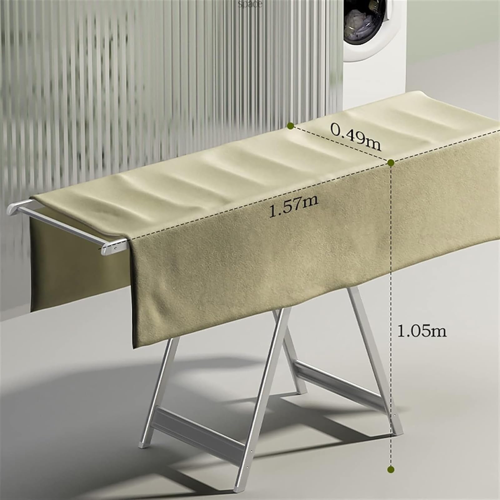 Tendedero para ropa Tendedero para ropa de 2 niveles - Secadora portátil plegable para interiores y exteriores para ropa, toallas y edredones - Soporte para ropa de lavandería ajustable en altura To
