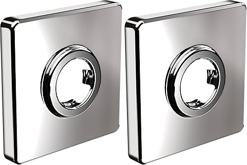 Moen 147572 Acc-Core - Brida cuadrada moderna para brazo de ducha, pequeña, cromada (paquete de 2)
