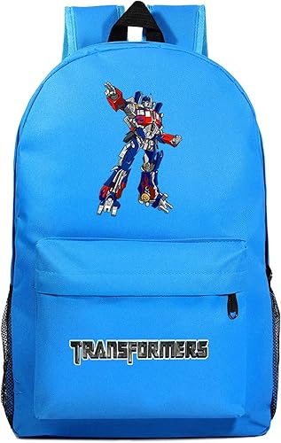 CoCeng - Mochila escolar transformadora para estudiantes, mochila escolar ligera Optimus Prime para viajes, Azul lago, talla única , Mochilas Daypack