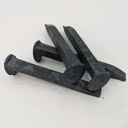 Miniatura 2 de Estacas para ferrocarril, sin usar, acero de alto carbono, 516 "x 6", forja de cuchillos, manualidades, decoraciones o estacas para exteriores