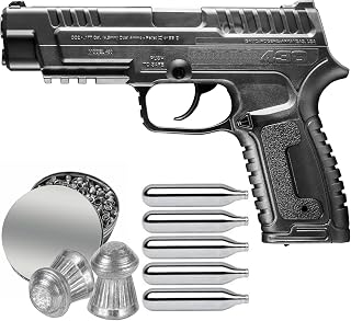 Gamo P-430 Dual Ammo CO2 Air Pistol - .177 Caliber Pellets or BBS - 495 FPS - Black w/Included Bundle 200 Pellets & 5 CO2 Starter Pack