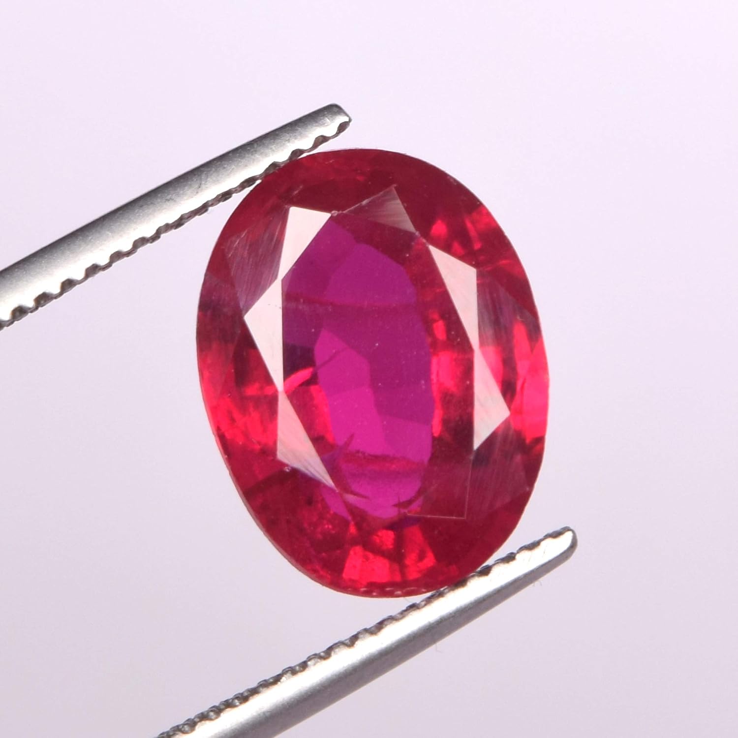 Cetified Red Kunzite Loose Gemstone, Oval Shape Red Color 7.00 Ct. Faceted Stone for Making Ring Jewelry