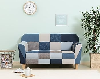 Amazon｜不二貿易 ソファ 2人掛け コンパクト 幅125×奥行71×高さ69cm