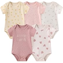 JELYLOVE Unisex Newborn Bodysuit Boy Girl Short Sleeve Baby Romper Soft Cotton Childrens Clothing