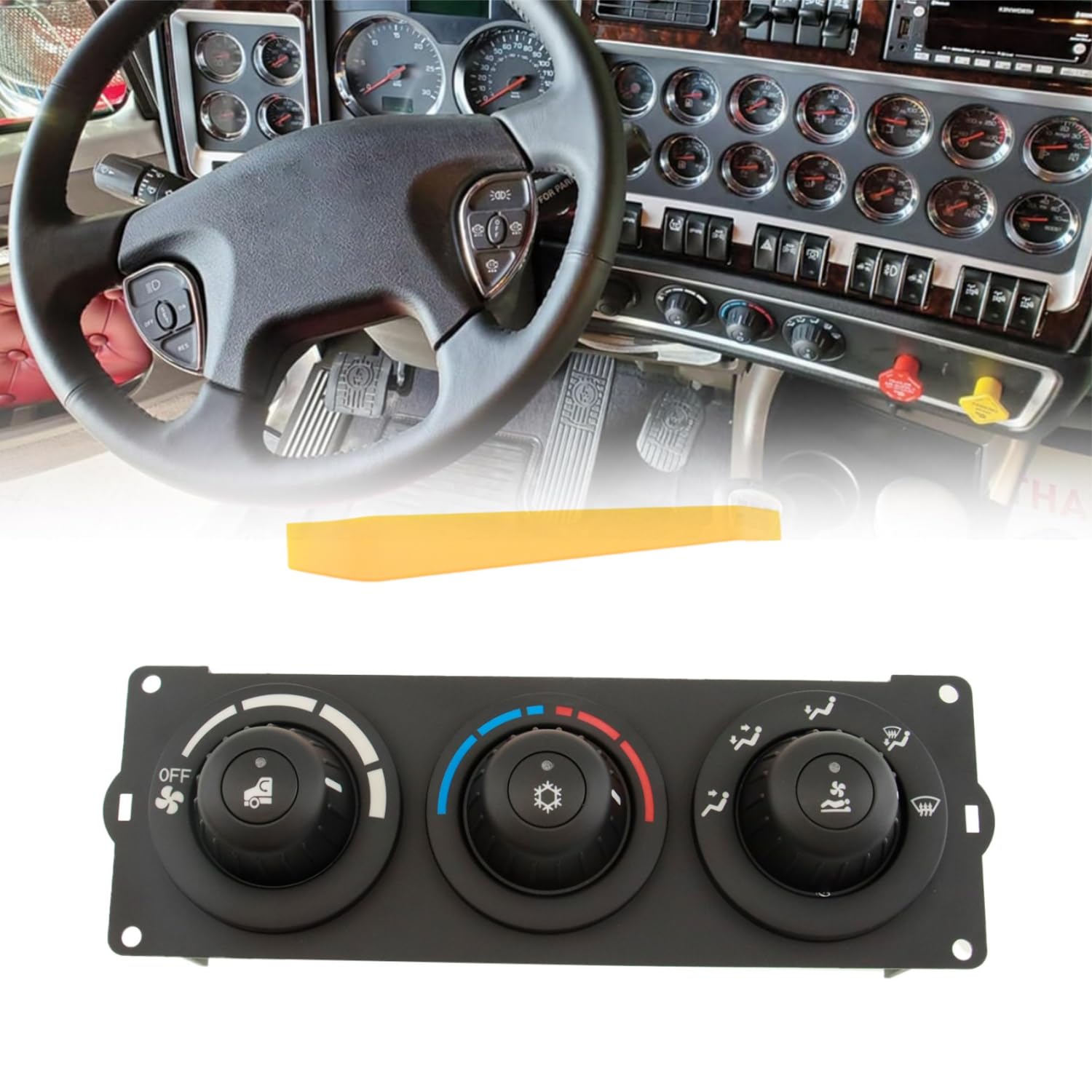 F21-1013-11-000 HVAC A/C Heater Temperature Control Module (Sleeper Cab) Replacement for Kenworth T600 T660 T800 W900 2006-UP 1013-11-000
