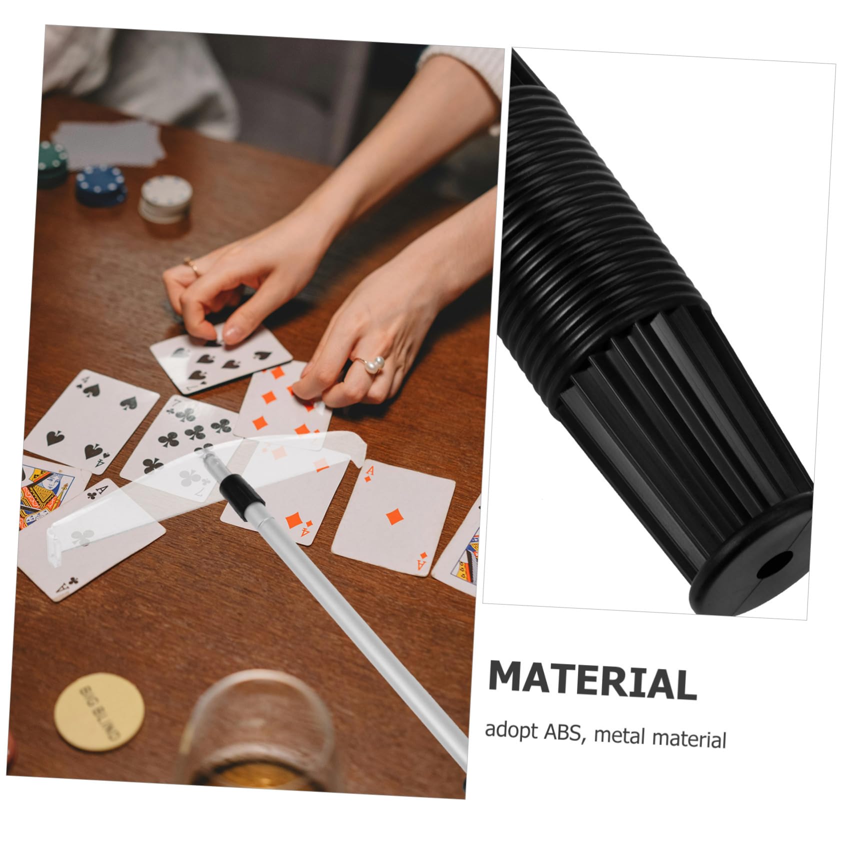 KICHOUSE Elegant Poker Chip Rake Poker Chips Rake Collector for Poker Play Guide