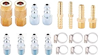 CRAFTSMAN 19-pc Air Hose Connect & Repair Kit, Brass and Stainless Steel, 1/4-in and 3/8-in NPT Threads
