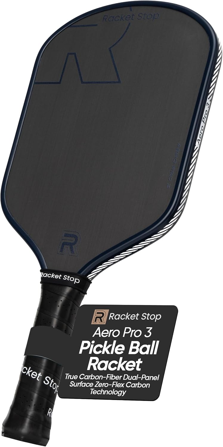 Aero Pro 3 GEN 3 Carbon Fiber Pickleball Paddle for Advanced Players | Power-Control Paddle with Crisp Lively Feel, 16mm PP + EVA Core, Elongated Shape, Pro Designed Performance Design