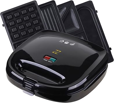 ZZ Breakfast Sandwich Maker with Sets of Detachable Non-stick Plate S6141A-B