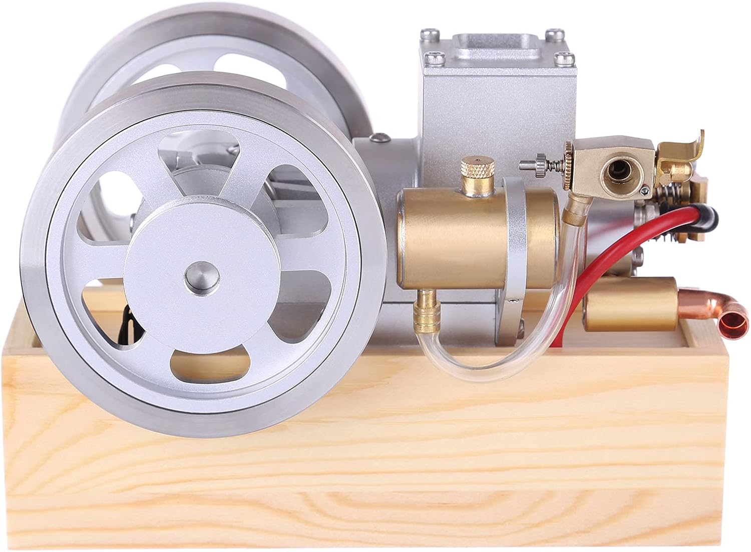 Realistic Internal Combustion Engine Kit, Hit and Miss Motor Model, Metal Horizontal Adjustable Speed Carburetor Upgrade Version Gasoline Educational Toy for Adult