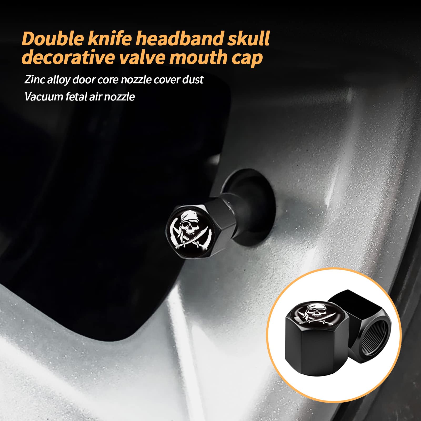 TimNas Lot De 4 Bouchons De Valve De Pneu De Voiture En Métal