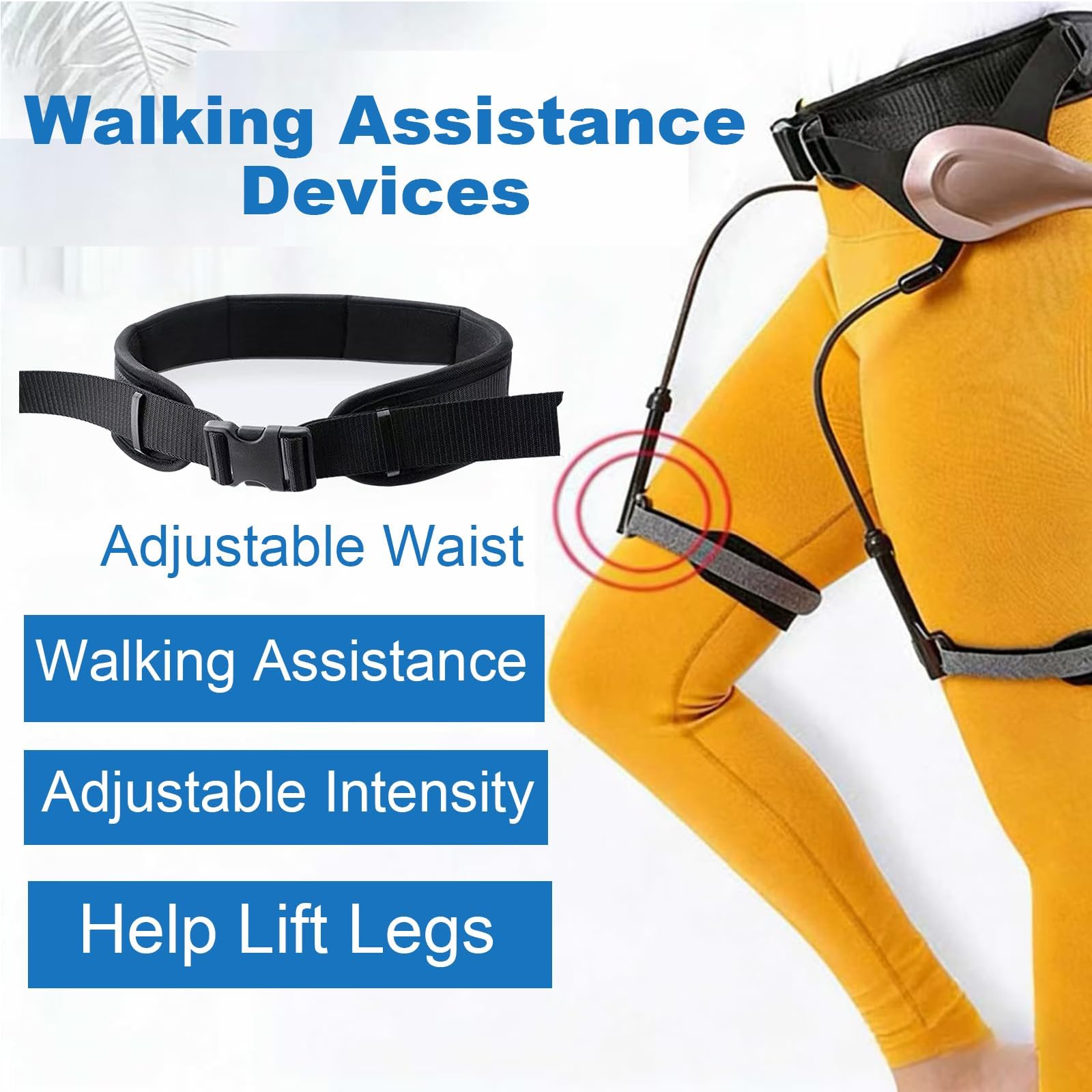 Genérico Dispositivo De Marcha con Exoesqueleto, Asistente Ergonómico con Potencia | Andador Ajustable, Ayudante Ligero para Elevar las Piernas,Dispositivo de Apoyo para Caminar para Subir Escaleras