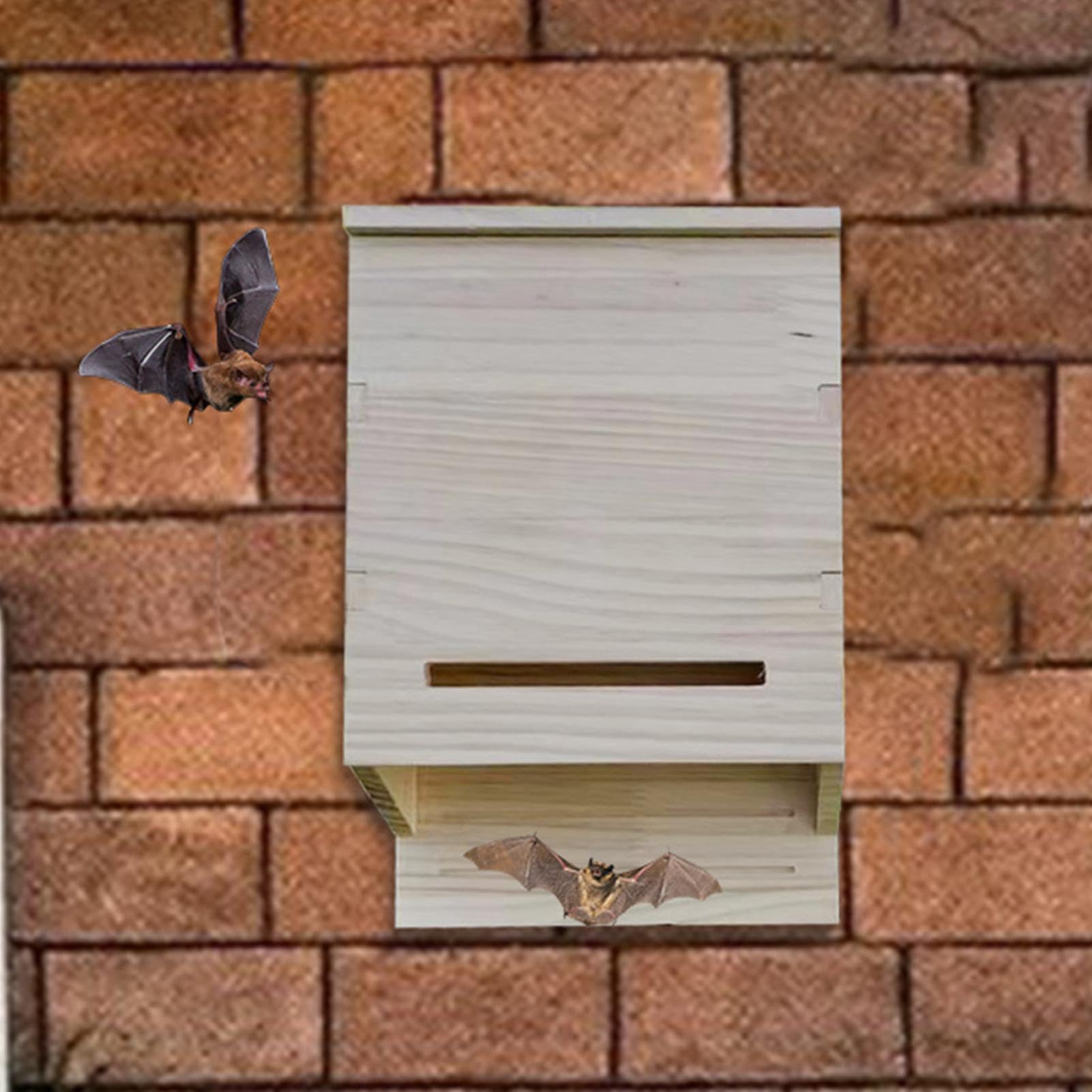 Casetta per pipistrelli per esterni 29 x 19 x 7 cm, Habitat in legno