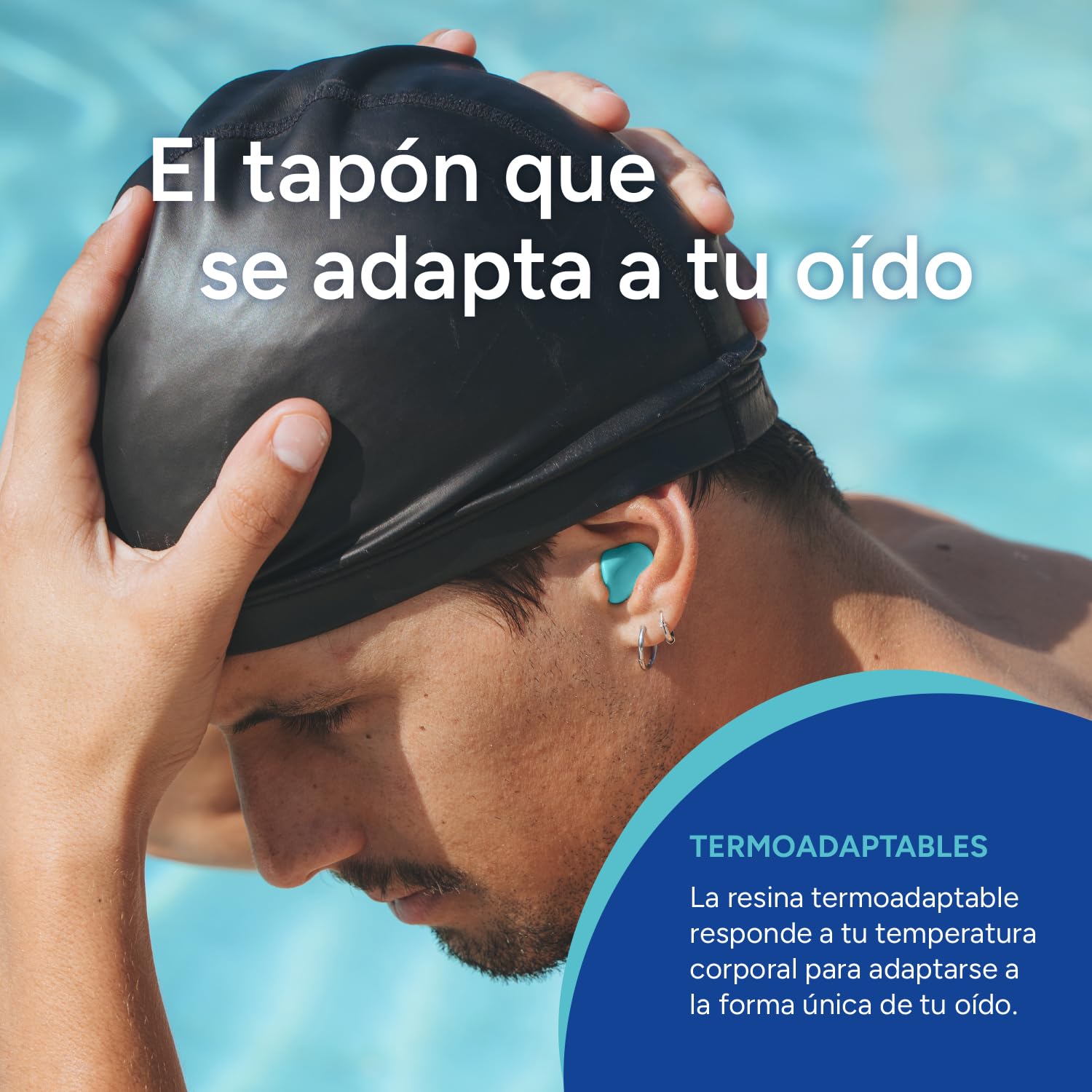 Tapones Oidos Natación | Tapones Natacion hombre mujer | Sellado Hermético | Reutilizables Hipoalergénicos | 6 tapones oídos piscina | Para Piscina, Surf, Buceo,Nadar,Agua | — view 2