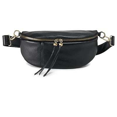 HOBO Hunter Medium Belt Bag Cross Body Handbags Black, Cotton/Leather