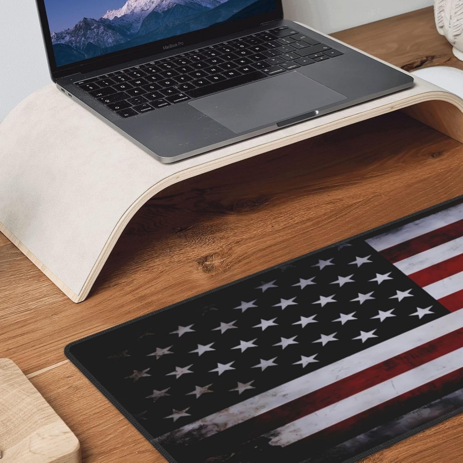 Gaming Mouse Pad American Flag Mouse Mat Non-Slip Rubber Carpet Pad for Computer Keyboard & Gaming Accessories 31.5×11.8 Inches - Image 8