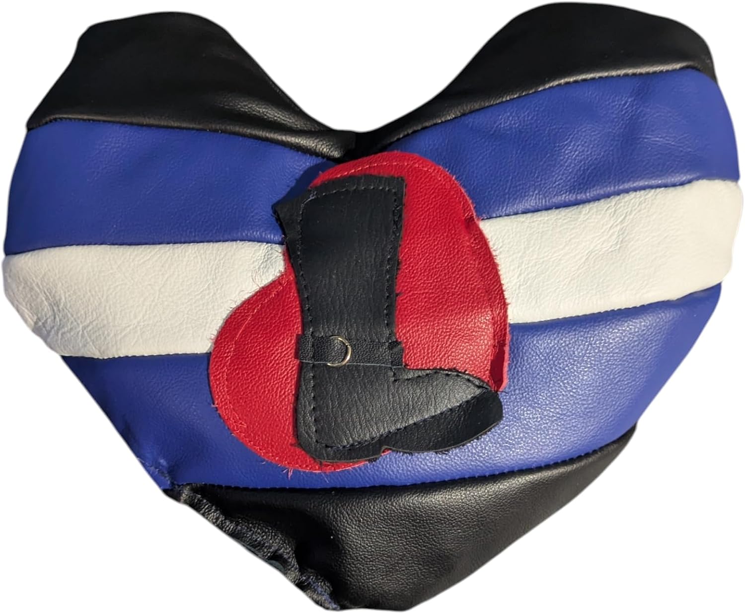 Hand Crafted Pride Flag Leather Aftercare Pillow (Non-Binary)