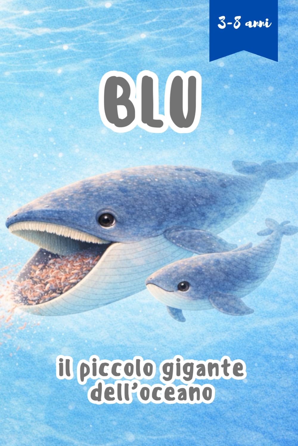 Blu, il piccolo gigante dell’oceano: Una dolce storia per bambini con fatti educativi su balene, natura e scoperta di sé