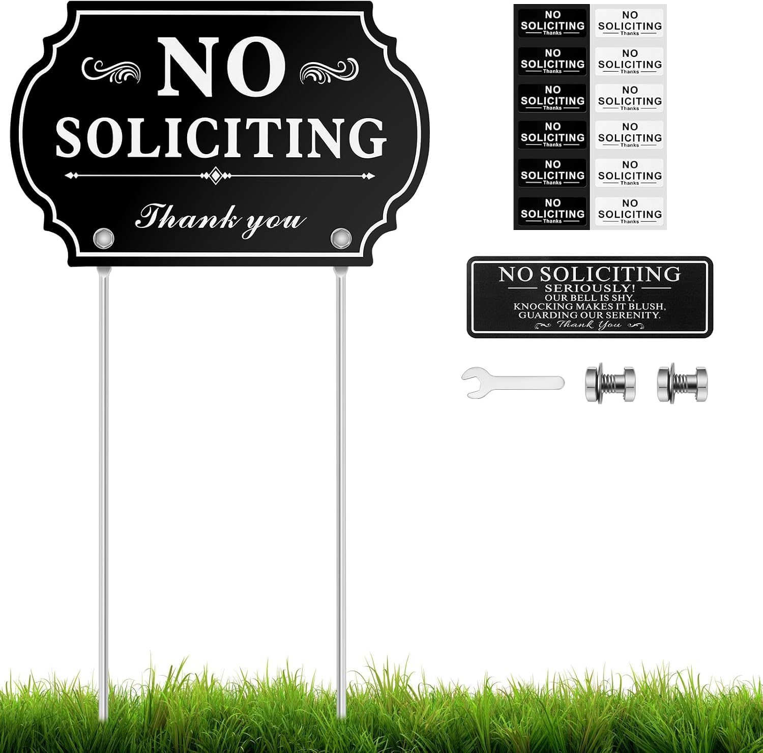 20 Pcs Garage Sale Signs Kit - 17x13 Inch Garage Sale Sign With Metal Stakes, Red Yard Sale Signs with Price Stickers, Arrow Stickers, Marker Pen, Garage Sale Supplies for Event