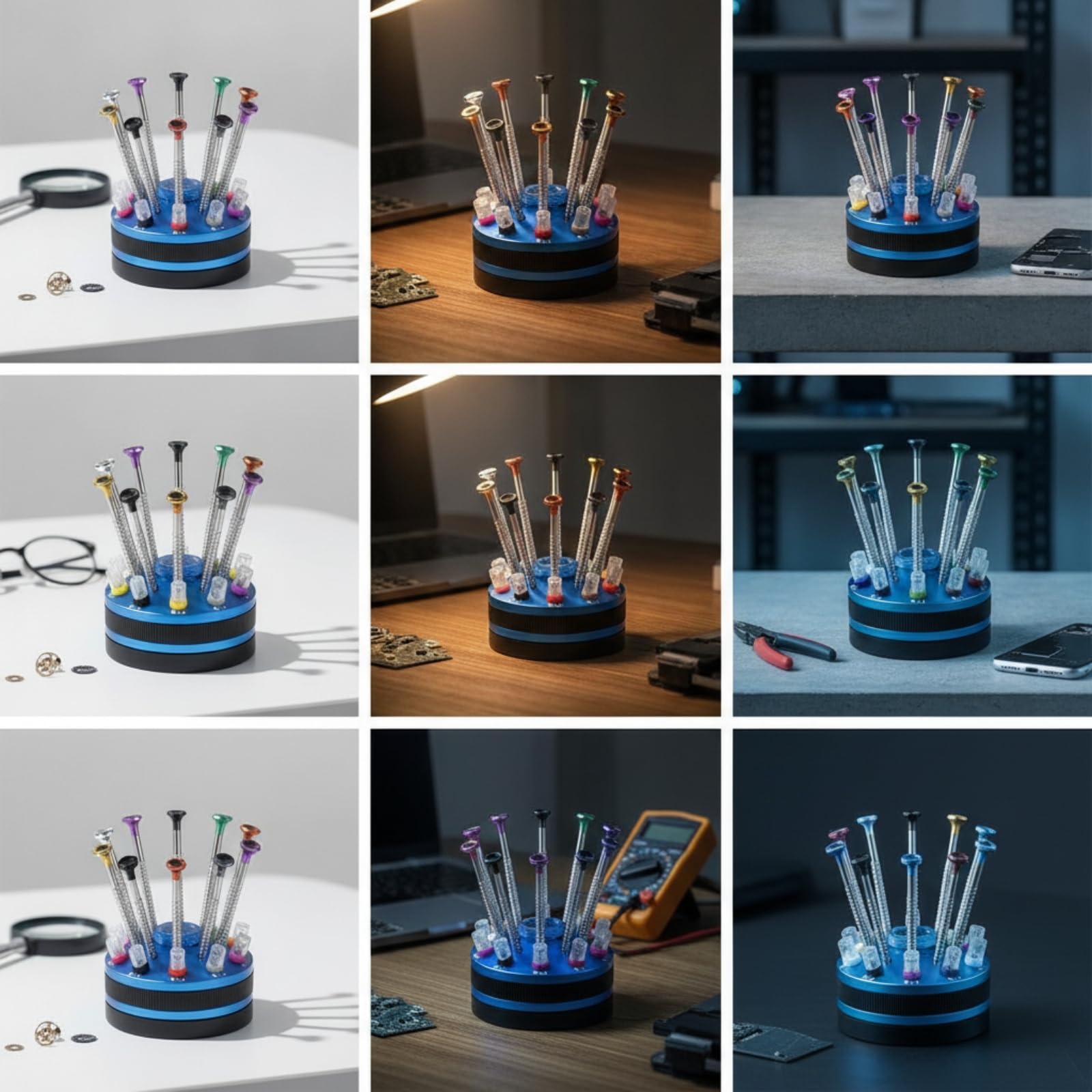 F Fityle Juego de Destornilladores de Precisión Kit de Herramientas Micro Relojero Gafas Electrónica con Puntas Protegidas y Control Seguro para Tornillos