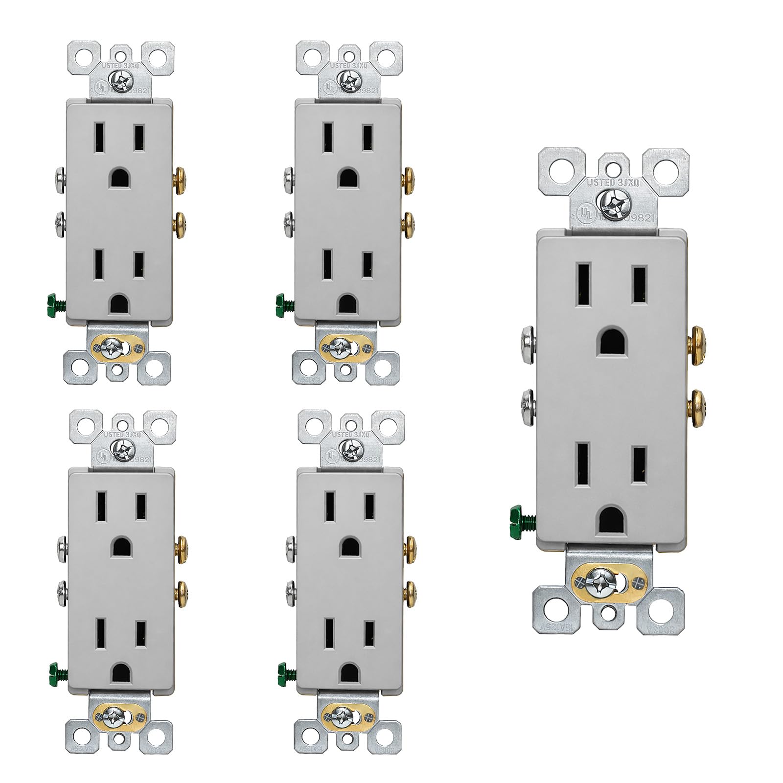 ELEGRP Matte Gray Standard Decorator Electrical Wall - outlets and accessories | Mubboo