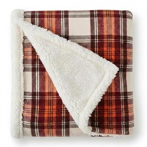 Eddie Bauer - Sherpa Reverse Throw Blanket for Bed or