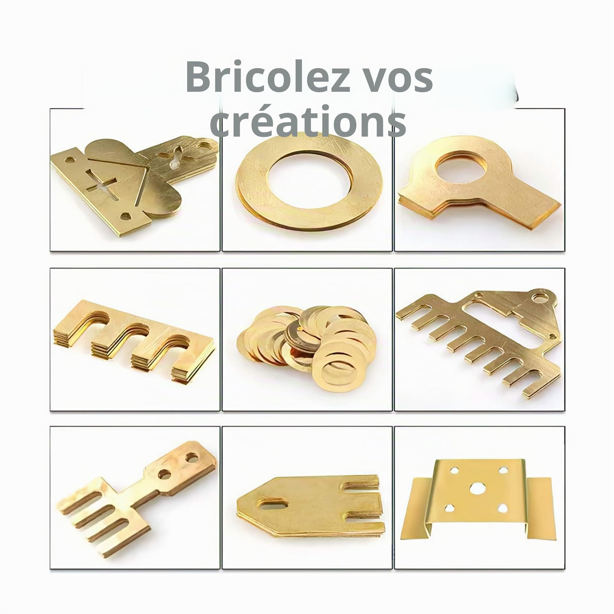 Lot de 2 plaques en laiton de 1 mm, en laiton, plaques en laiton 18 cm x 18 cm x 1,0 mm (2 pièces)