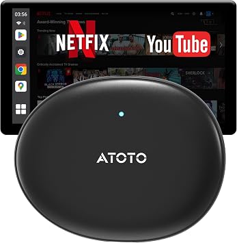 Wireless CarPlay Adapter, Magic AI Box with Dual-WiFi Stability,Wireless CarPlay Box Compatible with Wired Factory CarPlay & Android Auto, Support for YouTube/Netflix