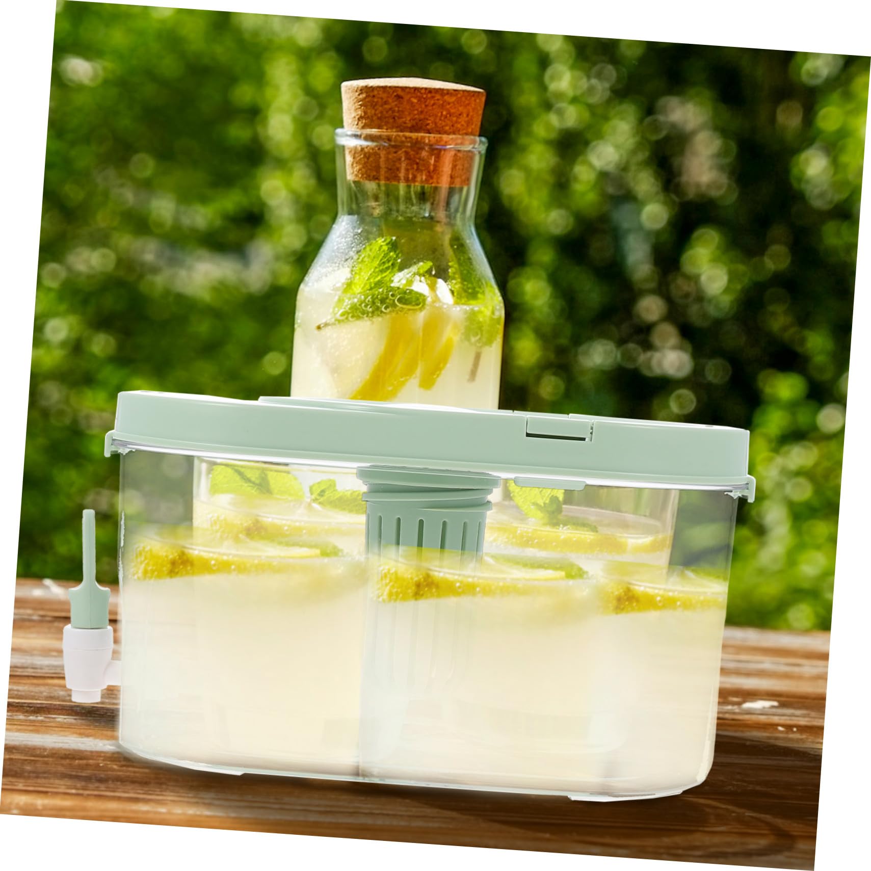 Distributeur de Boissons Froides 4l Résistant aux Différences de Température en Polypropylène Robinet Anti-obstruction pour Restaurant et Fête