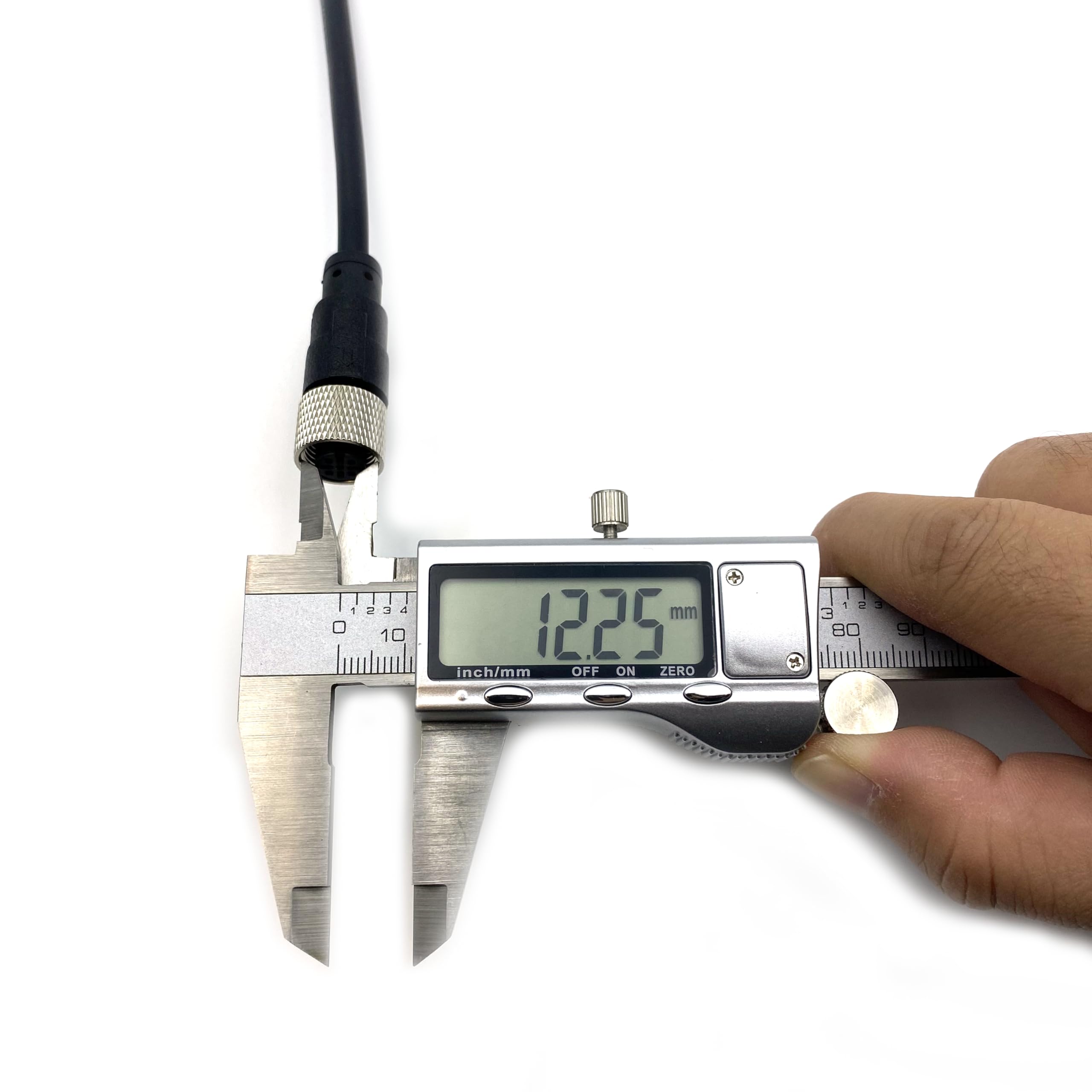 Câble D'alimentation M12 5 Broches (4+PE) Code L - Connecteur Mâle Fileté IP67 - Longueur 0,15 M - Pour Actionneurs, Capteurs, Automates - 10