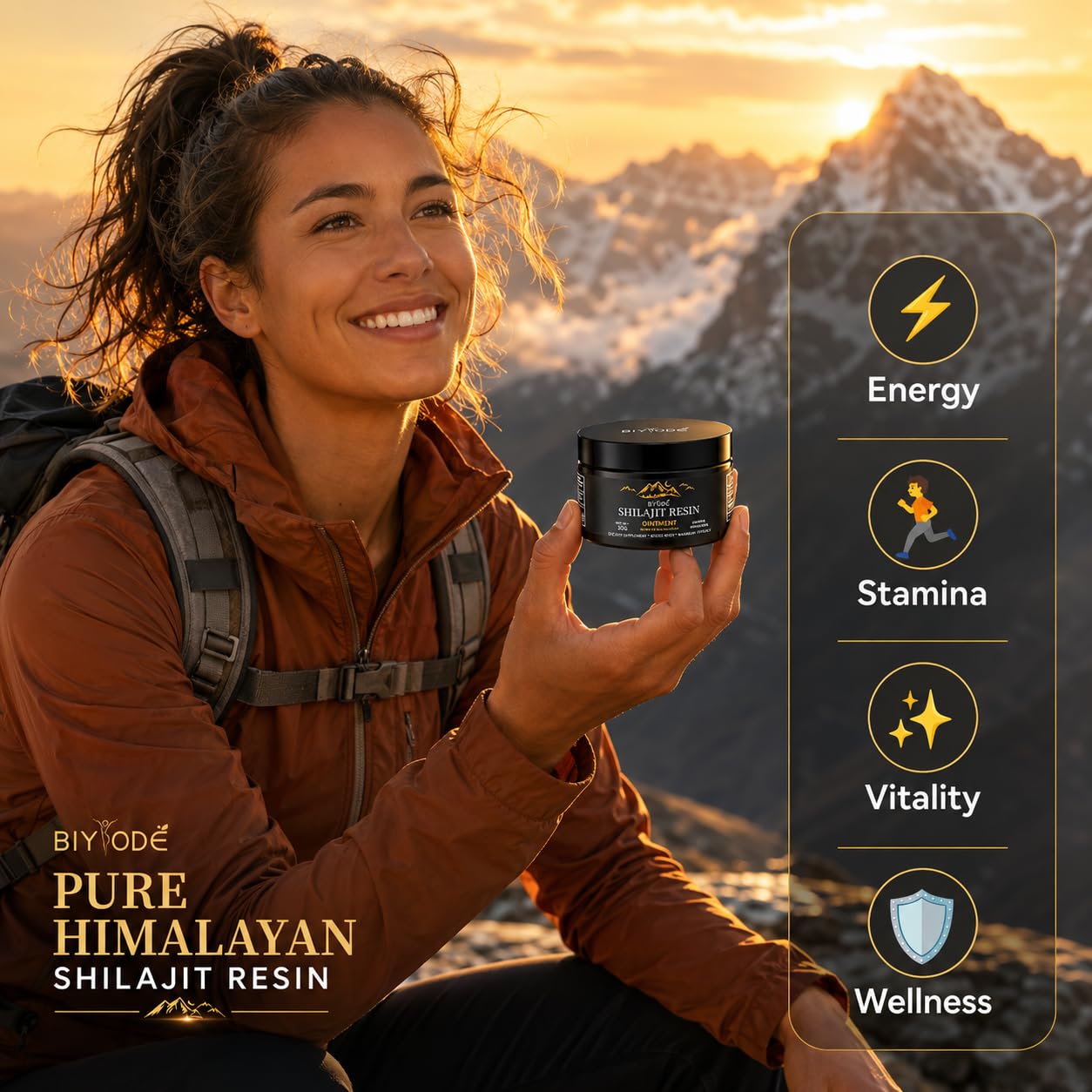 Amazon.com: BIYODE Himalayan Pure Shilajit Resin 600mg 50 Servings