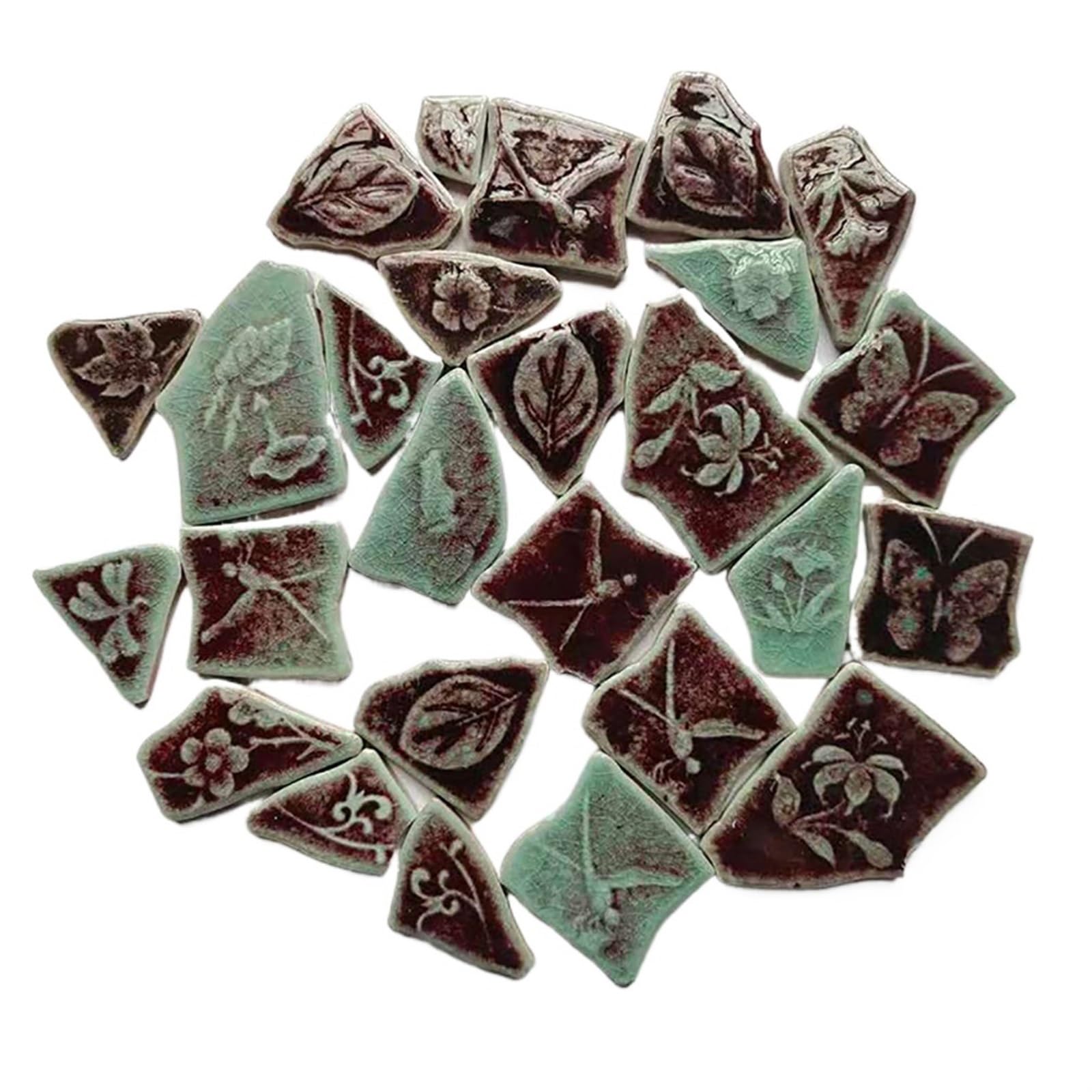 Lnnxsz 6 Mosaic Squares 160G Irregular Mosaic Making Creative Ceramic Mosaic Tiles Diy Hobby Wall Crafts Decoration Porcelain Tile Pieces Mosaic Kits(6)