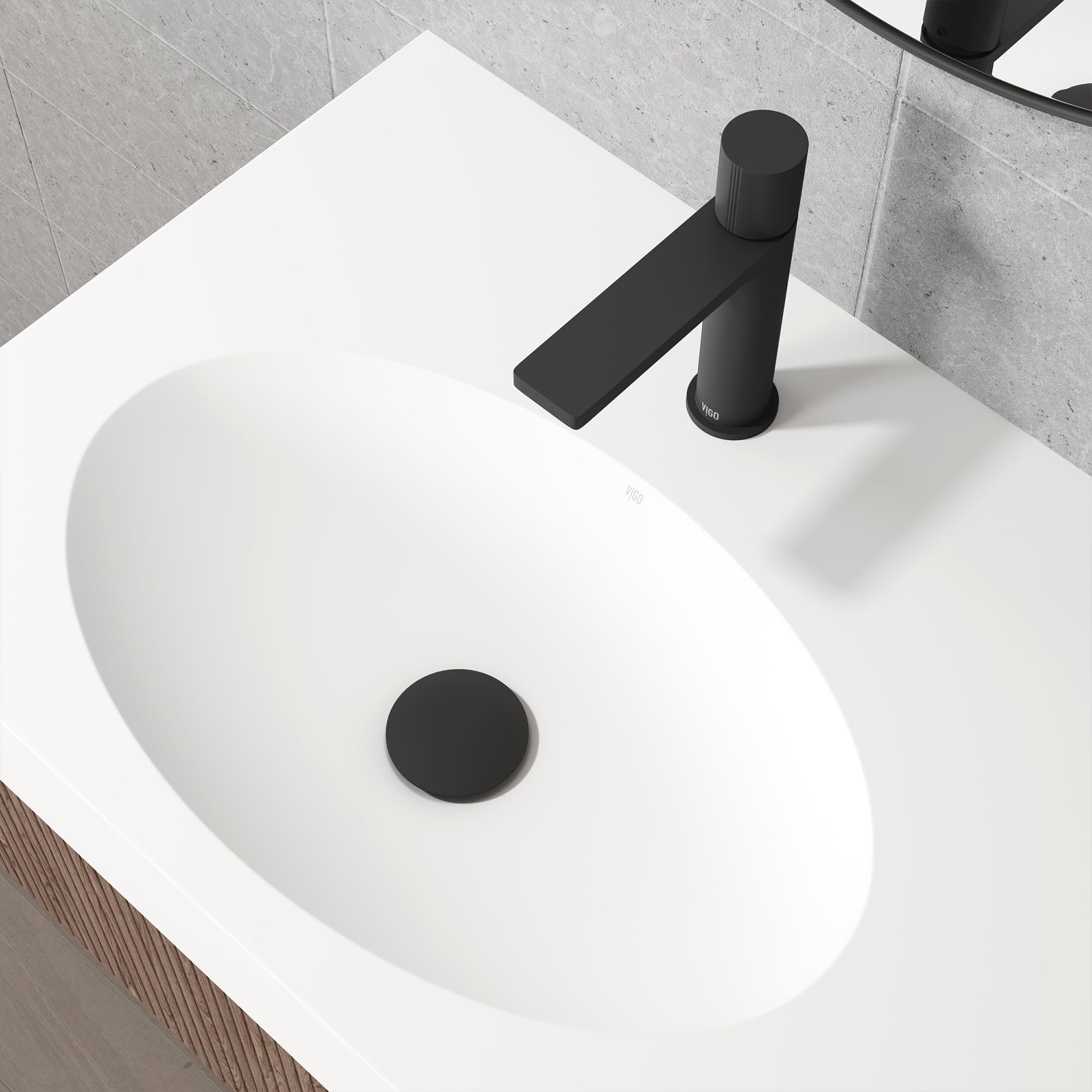VIGO BATHROOM SINK POP-UP DRAIN CON OVERFLOW