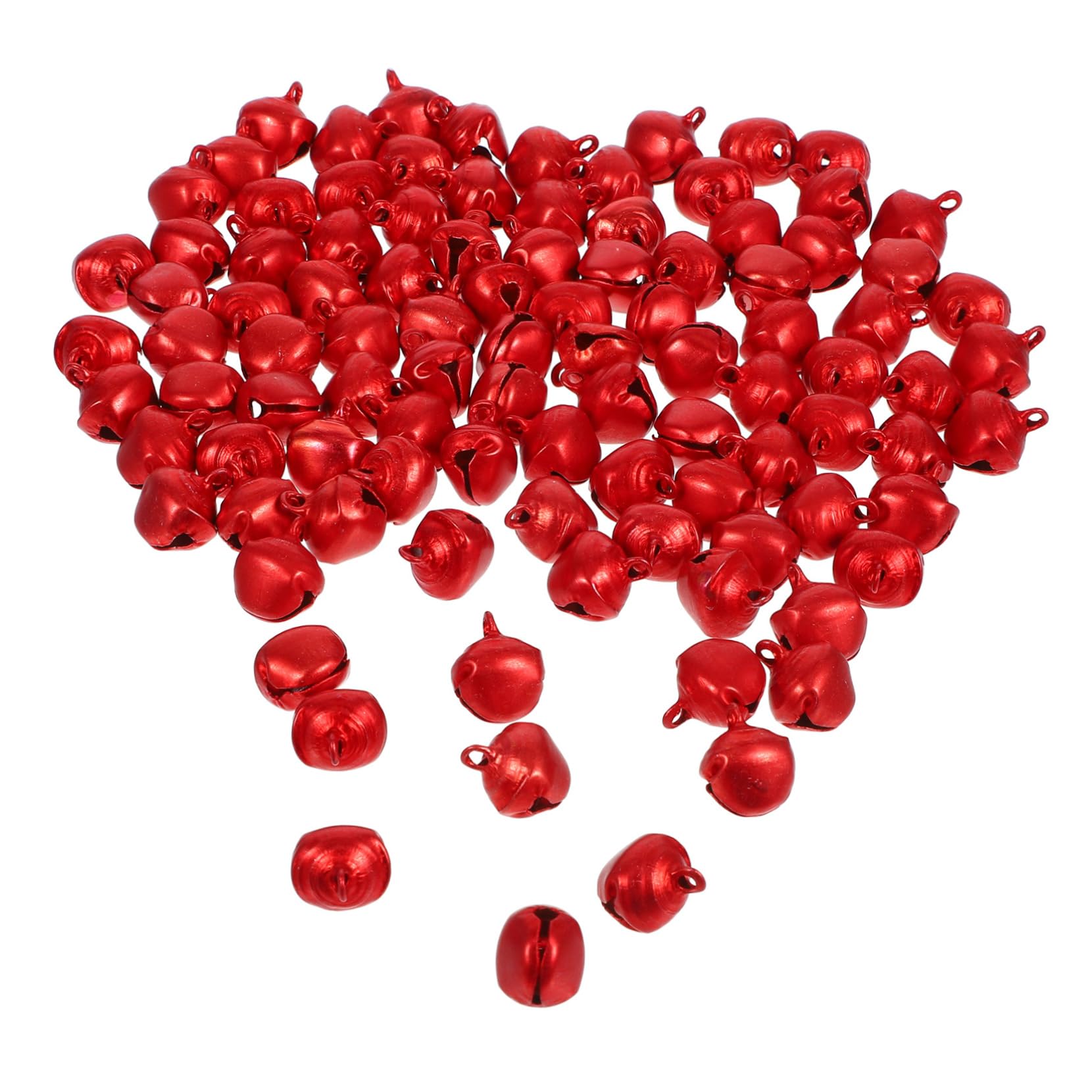Uonlytech 5 Set Campane di Natale Piccolo Campane Appese di Natale Colorato Tintinnio con Piccole per L'artigianato llo Tintinnante Alluminio Rosso 100 Pezzi*5