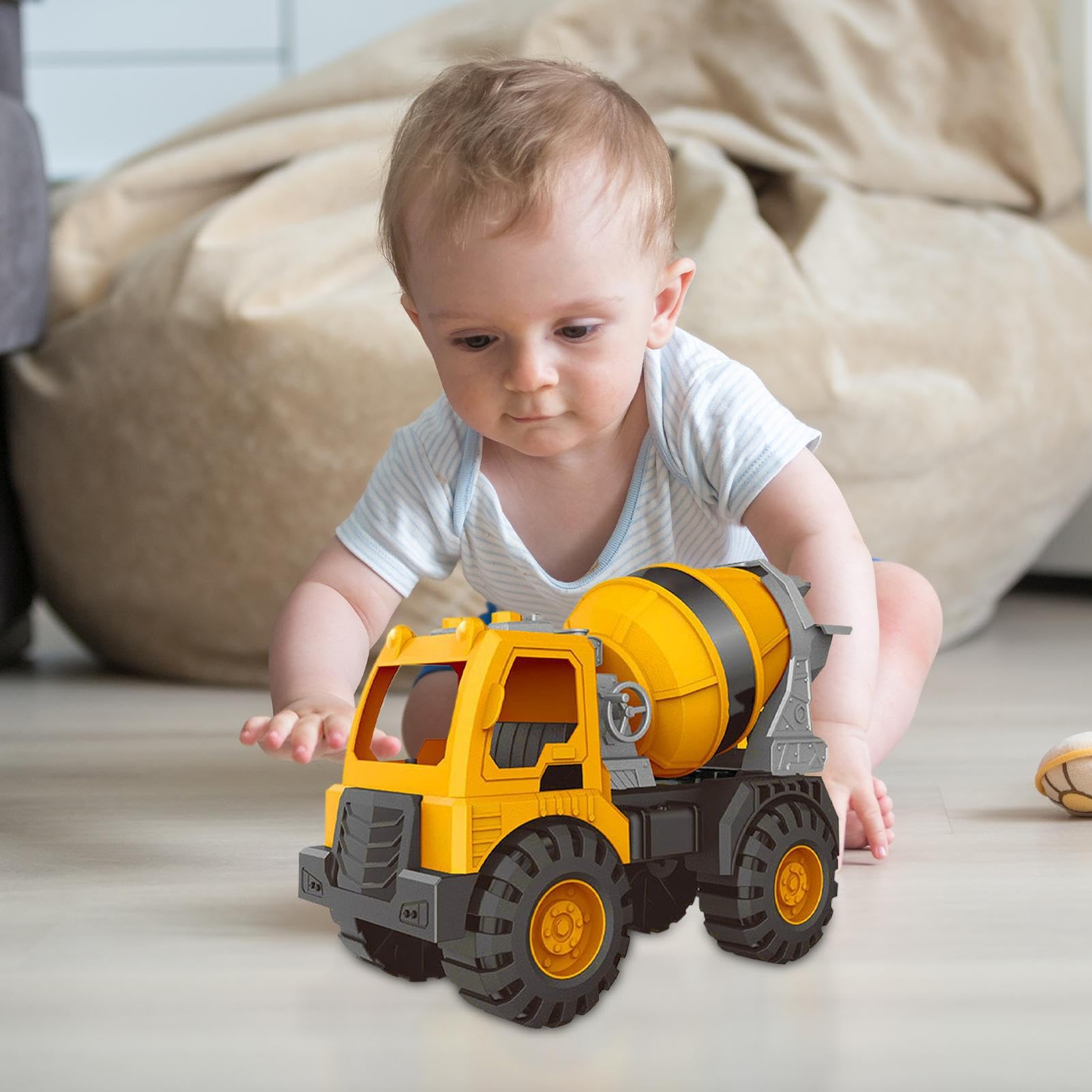 Pelleteuse pour - Kit de Jeu Durablies - Jouet de véhicule de Haute précision - Simulation d'un Camion de Construction - Équipement interactif, Outils appropriés pour Les et