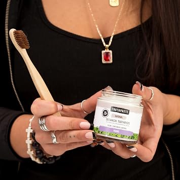 TRUTHPASTE Original Natural Zero Waste Toothpaste Eco Friendly & Plastic Free. Vegan. Fluoride Free, SLS Free, Mint Free with neem & Aloe Vera. Suitable for Sensitive Teeth. (Fennel 100ml)