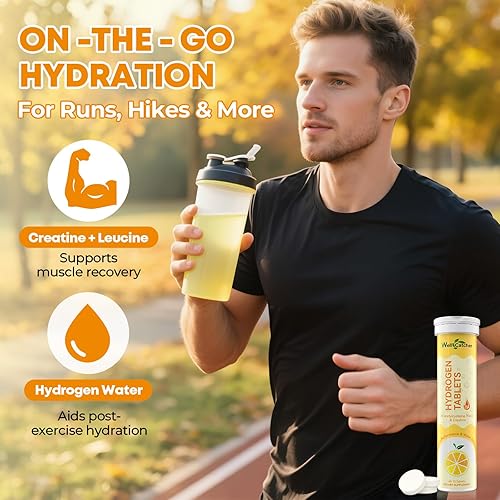 Miniatura 3 de Tabletas de hidrógeno para agua potable Tabletas de hidrógeno molecular H2vida 12.4PPM con magnesio NAC Creatina Apoya antioxidantes Recuperación de