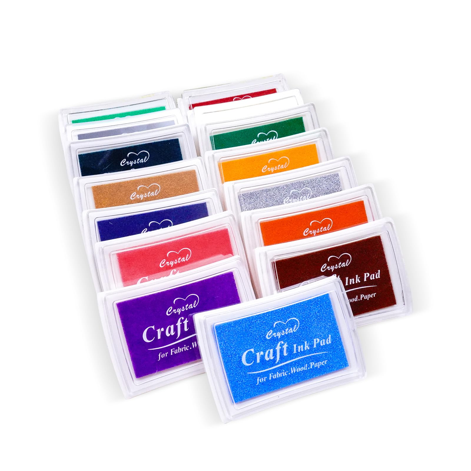 Craft Ink Pads for Stamping, 15 Piece Color Ink Pad, Ink Pad Set, DIY Ink Pad, Colors Ink Stamp Pad, Environmentally Friendly and Non-Toxic, Suitable for Scrapbooking, Card Making, Rubber Art