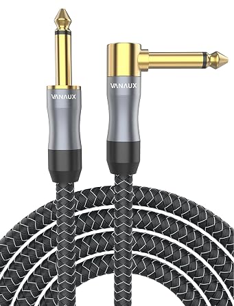VANAUX 1/4 Inch TS Instrument Cable,10FT 6.35mm Male Mono Jack Stereo Audio Cord, Unbalanced Interconnect Line for Electric Guitar, Bass, Tuner, Keyboard, Pedalboards, Piano10ft/3m