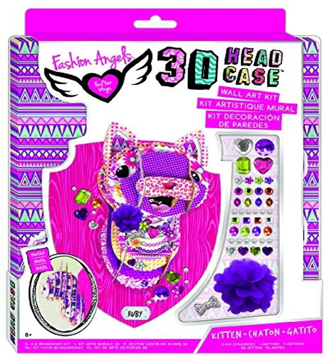 Fashion Angels 3D Kitten Head Case Art Kit - 8 Years & Above - Multi Color