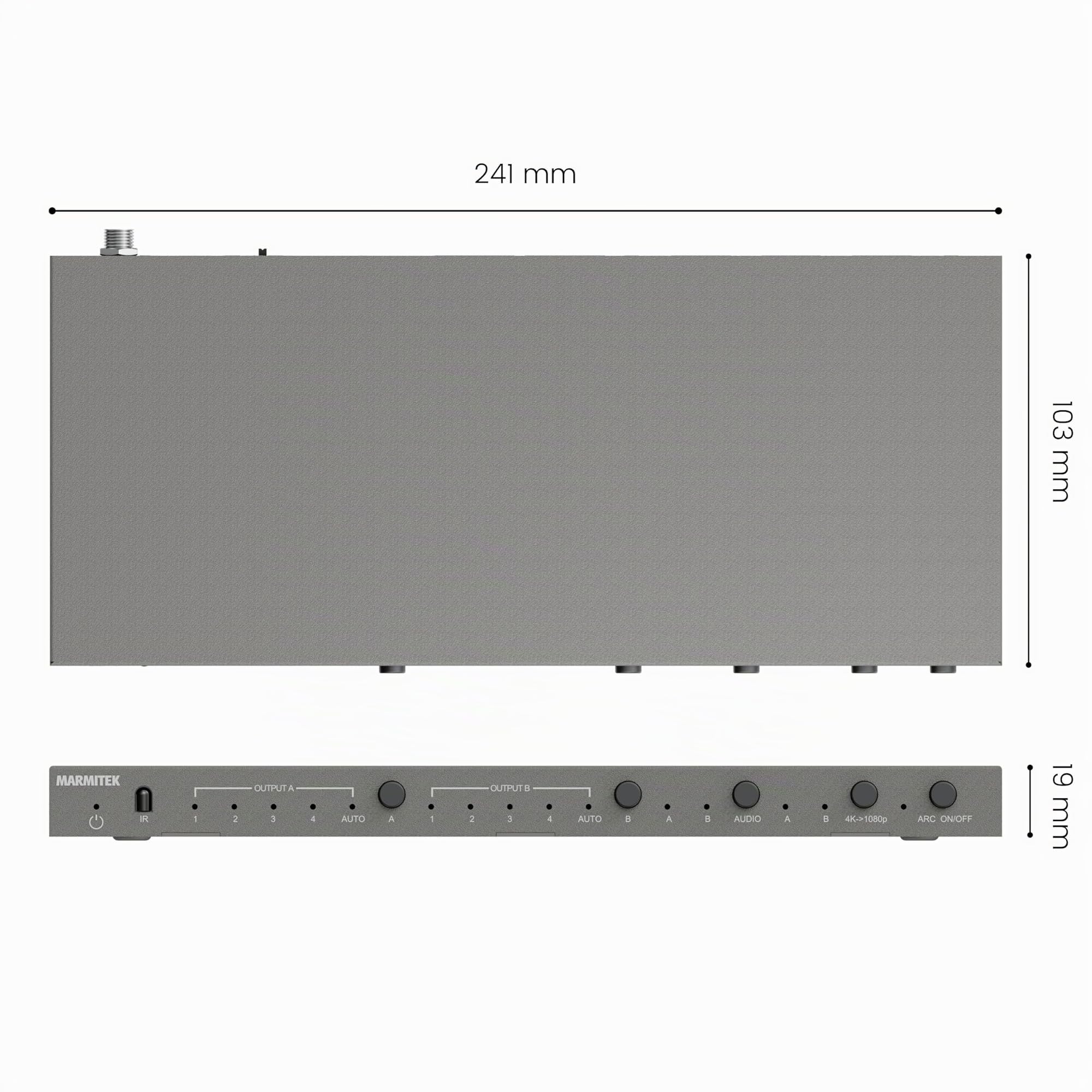 Marmitek MS420 - Matrice HDMI 4x2 4K60 pour TV et vidéoprojecteur Arc